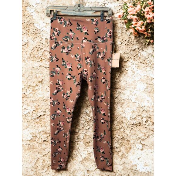 Beyond Yoga Olympus High Rise Impressionist Floral Blush Legging Activewear L - Picture 2 of 16